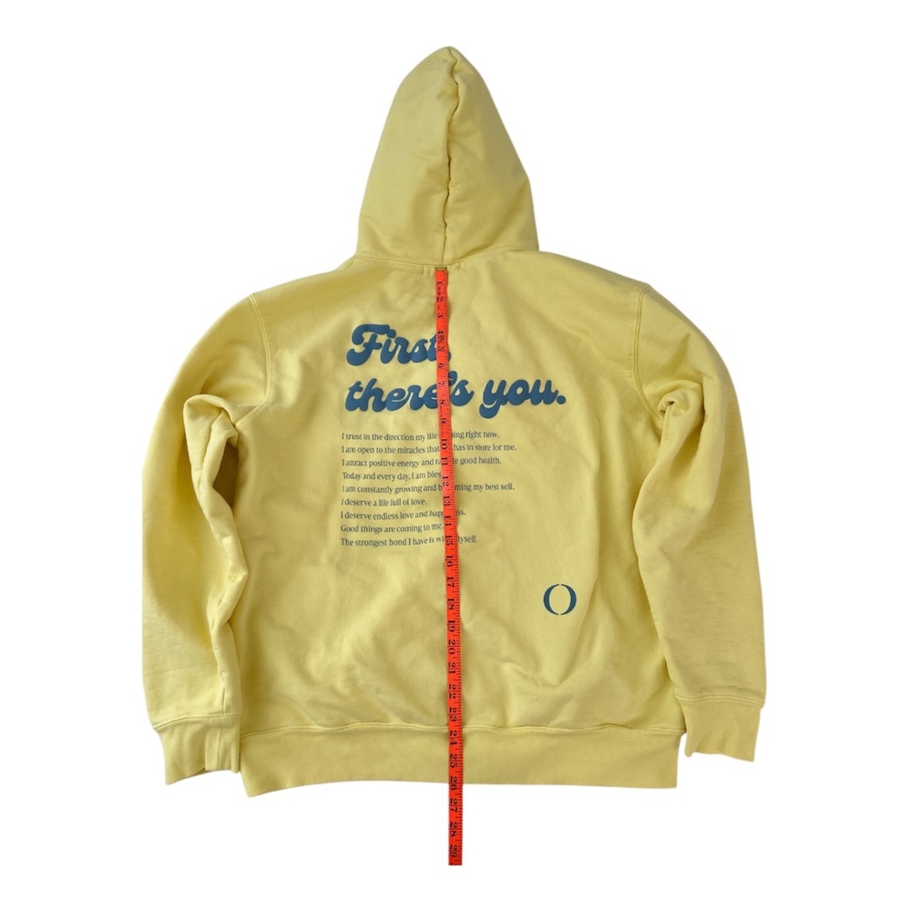 Bond Butter Yellow Emotional Support Hoodie size L Heavyweight Cotton Oversized - Picture 7 of 9